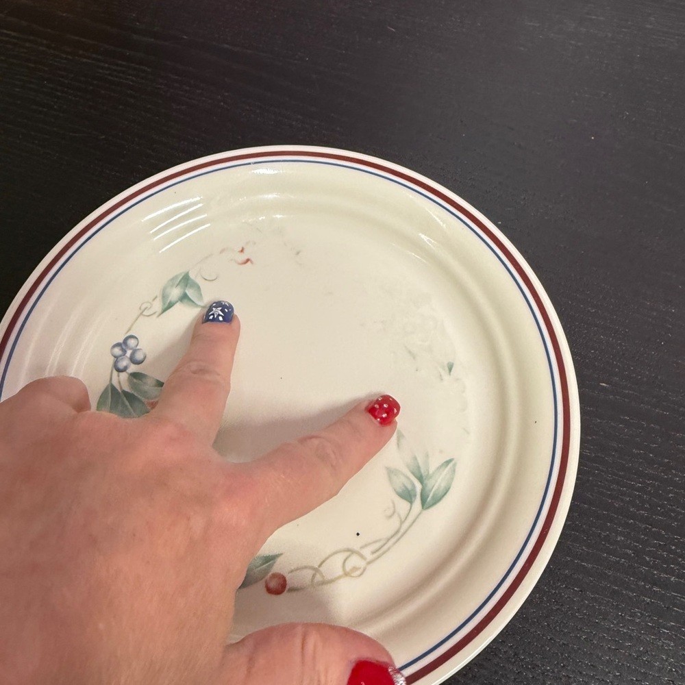 Corelle Abundance Cream Floral Lunch, Salad Dessert  Plates Vintage Set of 6 - Picture 4 of 16